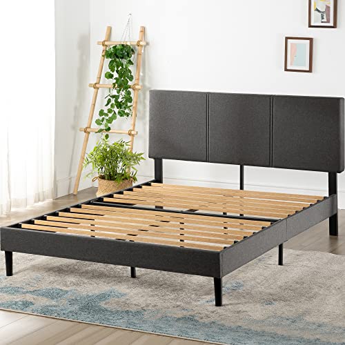 ZINUS Cambril Upholstered Platform Bed Frame with Sustainable Bamboo Slats / No Box Spring Needed / Mattress Foundation / Easy Assembly, Queen