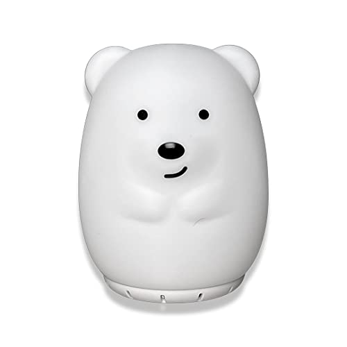 Glowing Night Light with Bluetooth Speaker - Bear, Nursery Night Light, Silicone Nursery Light for Baby and Toddler