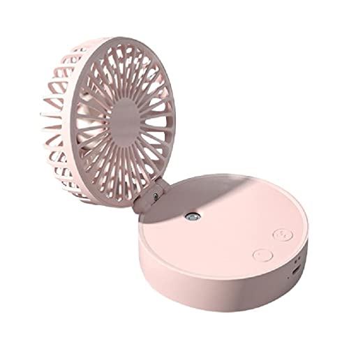 Portable Fans USB Rechargeable Desktop Small Cooling Fans Foldable Fans Humidifier With Colorful Night Lights Mini Cooling Fans For Rooms