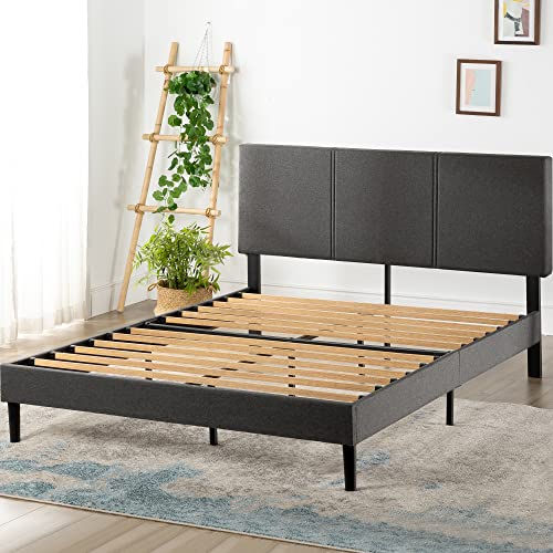 ZINUS Cambril Upholstered Platform Bed Frame with Sustainable Bamboo Slats / No Box Spring Needed / Mattress Foundation / Easy Assembly, Full