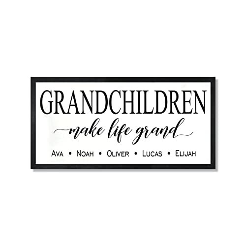 Personalized Grandparent gift grandchildren make Life Grand Grandchildren Names Sign grandma grandpa