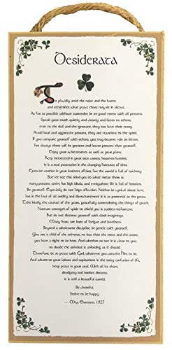 Desiderata - Inspirational Poem - 5x10 Inch Hanging Wooden Plaque