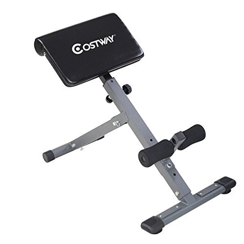 Costway Adjustable AB Back Bench Hyperextension Exercise Abdominal Roman Chair