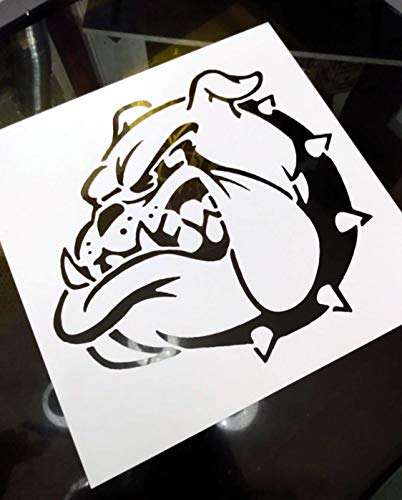 Bulldog, School Mascot Stencil - High Impact Material - Reusable