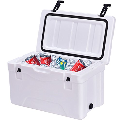 COSTWAY Outdoor Insulated Fishing Hunting Cooler Ice Chest 30 Quart Sports Heavy Duty