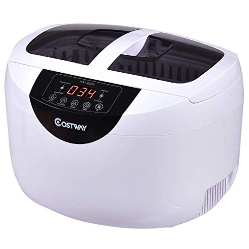 COSTWAY Ultrasonic Cleaner 2.5L(85oz), 165 Watts Professional Cleaner with Digital Timer, Portable Household Ultrasonic Cleaning Machine for Jewelry, Rings, Eyeglass, Dentures, Goggles