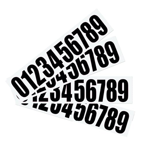 Black Vinyl Numbers Stickers 2.5 Inches,4 sets 40 pieces Self-Adhesive Vinyl Numbers Kit, Mailbox Premium Quality Numbers Sticker for Home, Signs, Boats, Window, Cars, Trucks, Business, Address Number