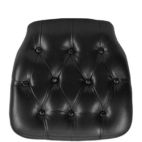 Flash Furniture Louise 20 Pack Hard Black Tufted Vinyl Chiavari Chair Cushion