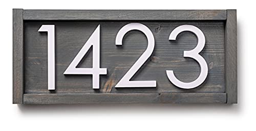 Tanyard Modern Address Plaque for Outside, Address Sign, Address Numbers for your Yard, Waterproof, Customize for Addresses with 1 to 5 Numbers