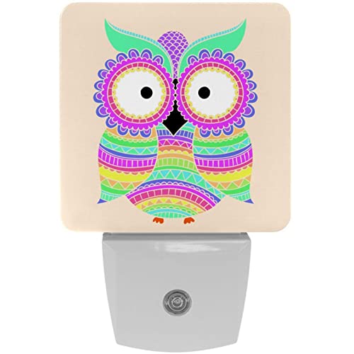 2 Pack Colorful Cute Owl LED Night Light Lamps for Baby, Nursery Light for Kids Bedroom