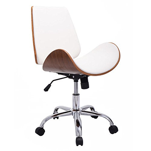 COSTWAY Bentwood Executive Office Chair Swivel Height Adjustable Desk Task Computer