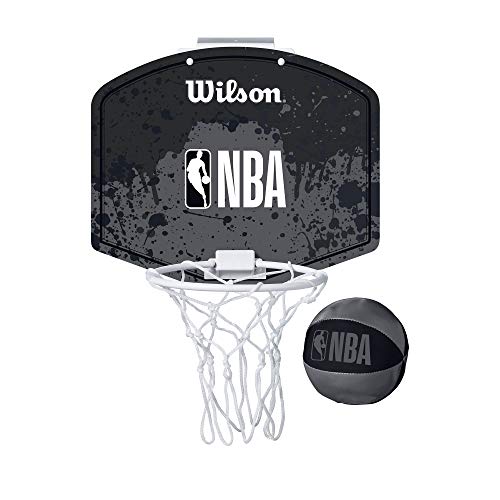 WILSON NBA Team Mini Basketball Hoop - NBA, Black/Grey