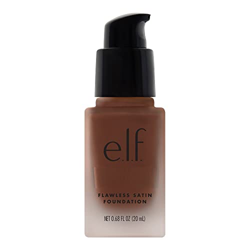 e.l.f. Flawless Finish Foundation, Lightweight & Medium Coverage, Semi-Matte Finish, Cacao, 0.68 Fl Oz (20mL)