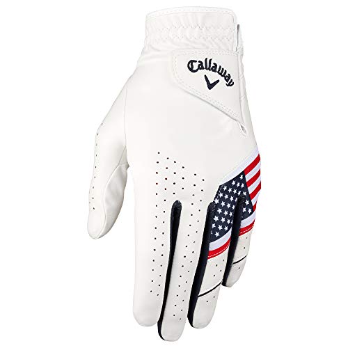 Callaway Golf Men's Weather Spann Golf Glove (USA, Single, Medium-Large, Prior Gen Model , Standard, Worn on Right Hand)