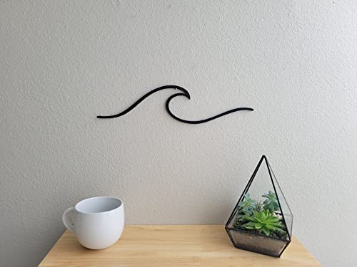 Water Wave Wall Decor (Small (7 Inches), Jade Green)