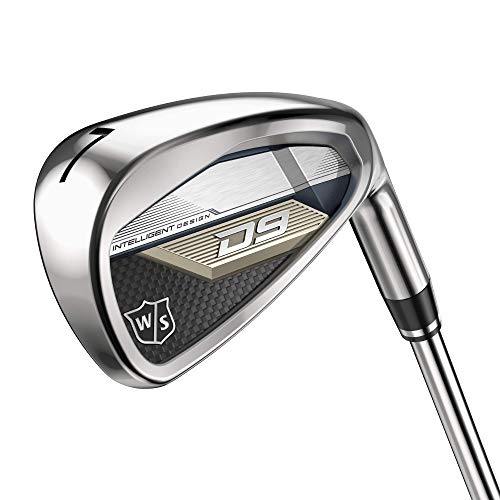 WILSON Staff D9 Iron Golf Set - Men's Left Hand Standard Length, Graphite Shaft Regular Flex, 5-PW, Gap Wedge