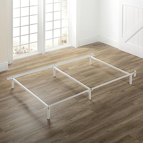 ZINUS Compack Metal Bed Frame / 7 Inch Support Bed Frame for Box Spring and Mattress Set, White, Twin