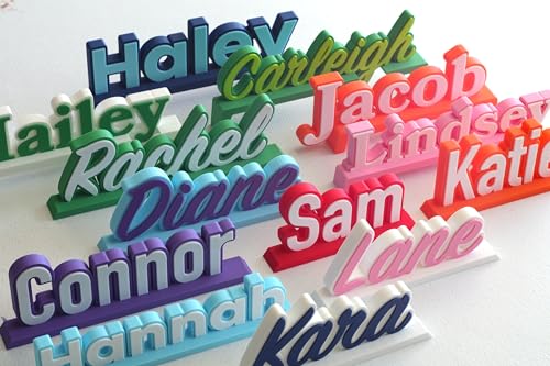 Desk Name Plate, 3D, Multi-Color, Custom Made, Desk Accessories, Office Gift