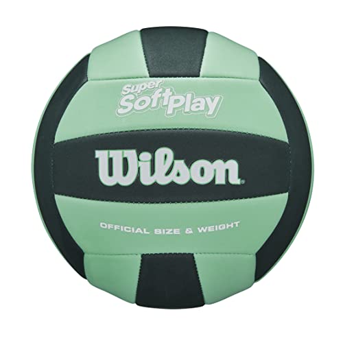 WILSON Super Soft Play Outdoor Recreation Volleyball - Official Size, Green/Forest Green