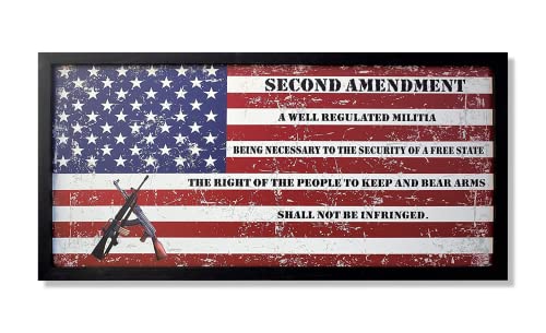 Wooden American Flag-2nd amendment-US Flag-Patriotic Wall Art Wall Decor Ideal for Home Decor