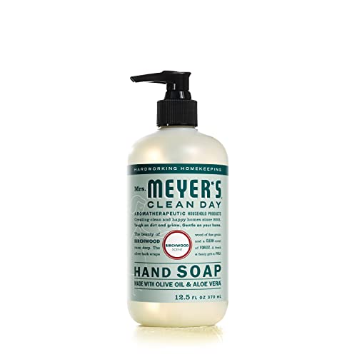 Mrs. Meyer's Hand Soap, Made with Essential Oils, Biodegradable Formula, Birchwood, 12.5 fl. oz