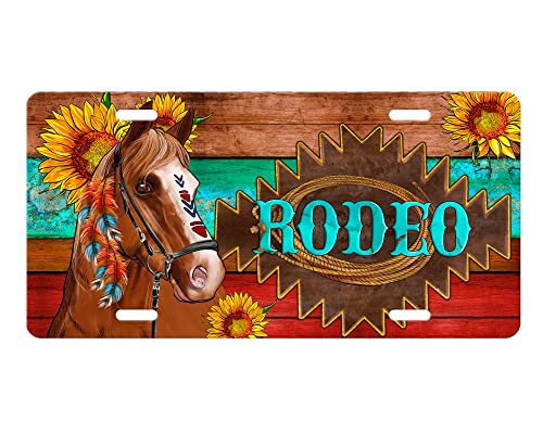 Vanity Decorative Western Aluminum Front License Plate (Rodeo)