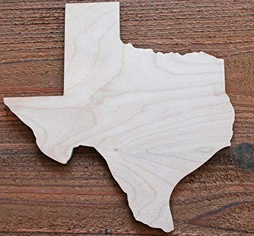 STATE OF TEXAS Unfinished Wood Cutout Cut Out Shapes Ready to Paint Stain Crafts