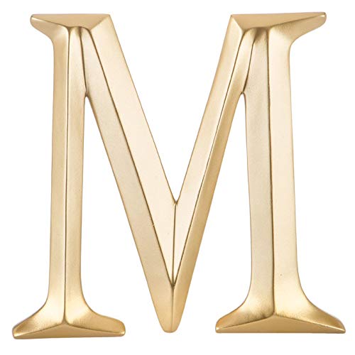 Large 12" Hand Painted Gold Letter Wall Decor Monogram Initial (M)