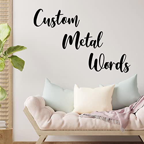 Custom Metal Words Custom Nursery Name Script Metal Sign Baby Name Sign Personalized Metal Wall Decor Custom Wall Decorations Metal Indoor or Outdoor Text Custom Wall Sign Personalized Metal Wall Art