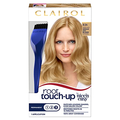 Clairol Root Touch-Up by Nice'n Easy Permanent Hair Dye, 8.5A Medium Champagne Blonde Hair Color, Pack of 1