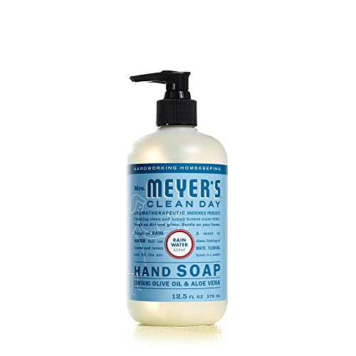 Mrs. Meyer's Hand Soap, Made with Essential Oils, Biodegradable Formula, Rain Water, 12.5 fl. oz