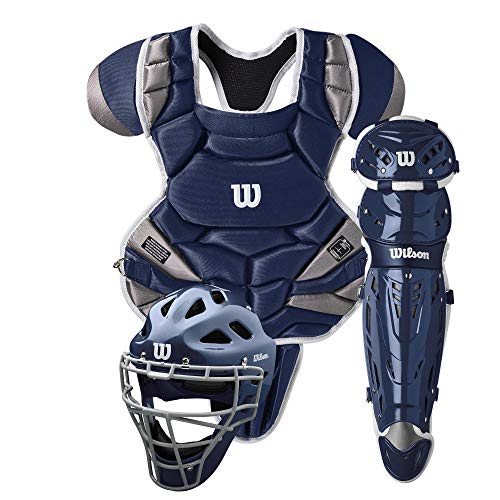 WILSON C1K NOCSAE Catcher's Gear Kit, Intermediate - Navy