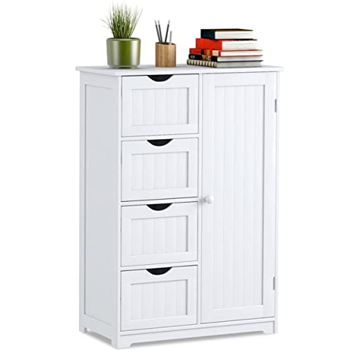 Wooden 4 Drawer Bathroom Cabinet Storage