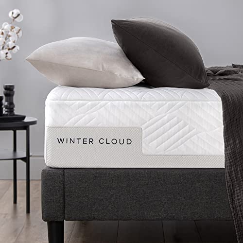 Zinus 12 Inch Winter Cloud Memory Foam Mattress/Pressure Relieving/CertiPUR-US Certified/Bed-in-a-Box/All-New/Made in USA, King, White