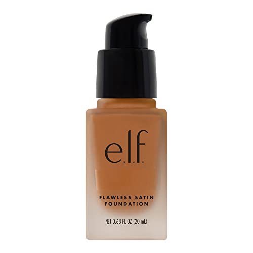 e.l.f. Flawless Finish Foundation, Lightweight & Medium Coverage, Semi-Matte Finish, Caramel, 0.68 Fl Oz (20mL)