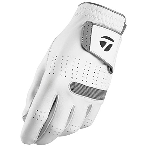 TaylorMade 2018 Tour Preferred Flex Cadet Glove (White, Large), White(Large, Worn on Left Hand)