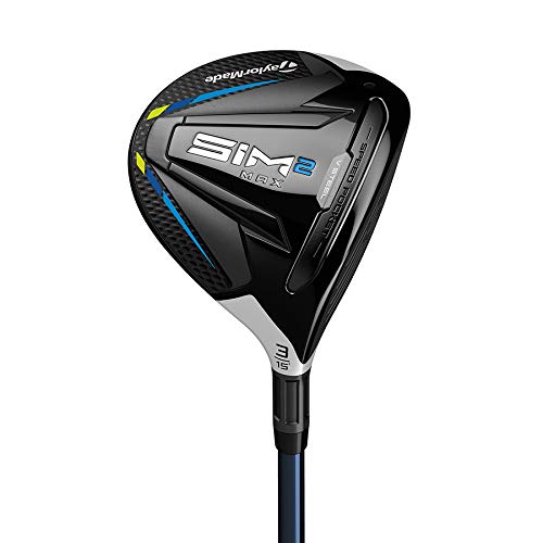 TaylorMade SIM 2 Max Steel Fairway Mens Right Hand Graphite Senior 5 Wood , Black/Light Grey