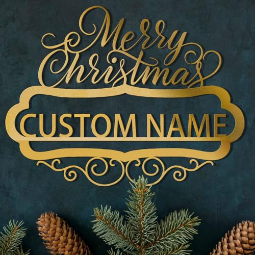 Custom Metal Signs Christmas Metal Name Sign Metal Wall Art Wall Decor Metal Wall Art Last Name Sign Family Name Sign Personalized Wedding Gift Fire Pit Sign Outdoor Decor Cabin Sign