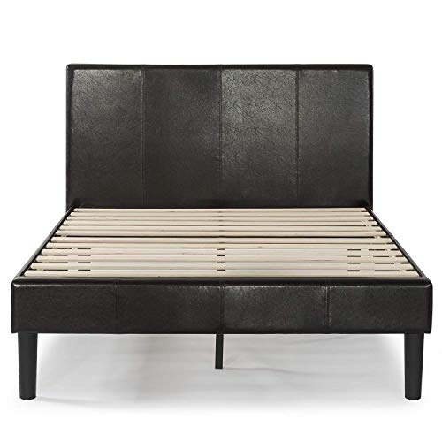 Zinus Gerard Faux Leather Upholstered Platform Bed Frame / Mattress Foundation / Wood Slat Support / No Box Spring Needed / Easy Assembly, California King