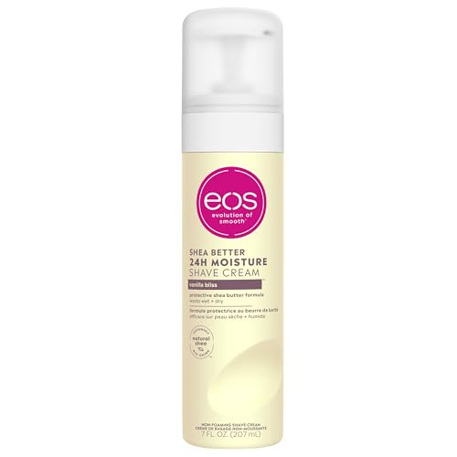 eos Shea Better Shaving Cream- Vanilla Bliss, Women's Shave Cream, Skin Care, Doubles as an In-Shower Lotion, 24-Hour Hydration, 7 fl oz