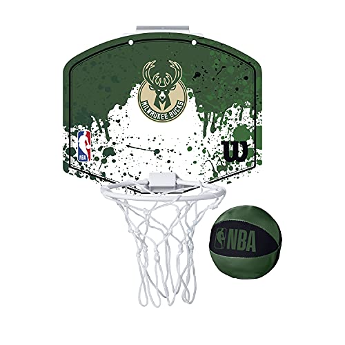 WILSON NBA Team Mini Basketball Hoop - Milwaukee Bucks