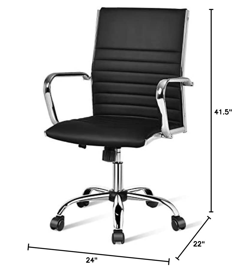 COSTWAY Ribbed Office Chair