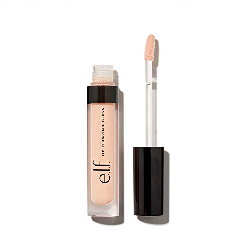 e.l.f., Lip Plumping Gloss, Hydrating, Nourishing, Invigorating, High-Shine, Plumps, Volumizes, Cools, Soothes, Peach Bellini, Shimmer, 0.09 Oz