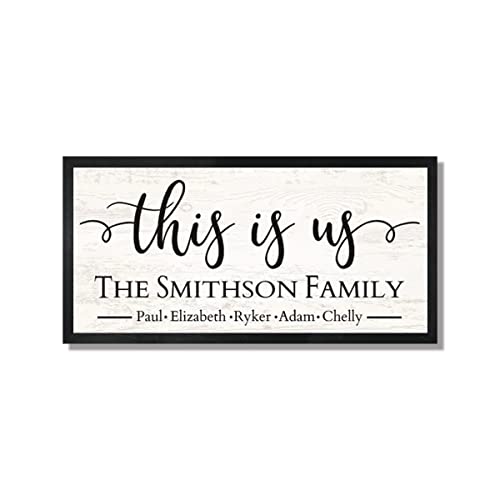 Personalized This Is Us family name custom framed established sign