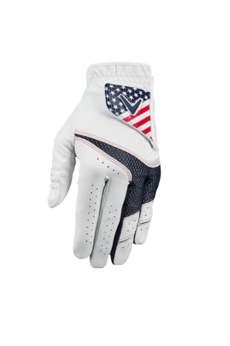 Callaway Golf 2023 Men's Weather Spann Golf Glove (USA, Single, Medium-Large, New Model, Standard, Worn on Right Hand)