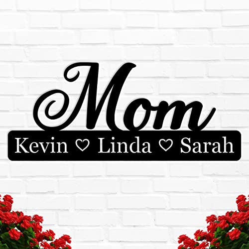 Personalized Mothers Day Gifts, Custom Mother's Day Gifts, Custom Mom Sign With Kids Name for Mom, Gift For Mom, Custom Metal Name Sign Gifts for Grandma