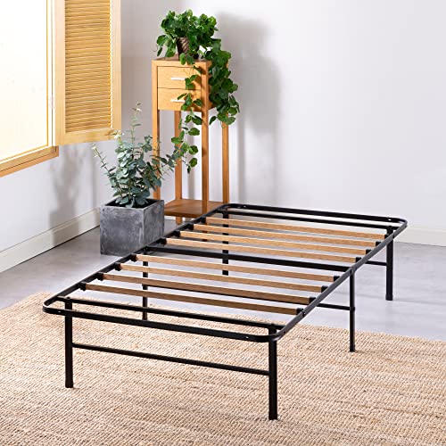Zinus SmartBase Essential Mattress Foundation with Bamboo Slats / Metal Platform Bed Frame / Sustainable Bamboo Slat Support / No Box Spring Needed / Easy Assembly, Twin