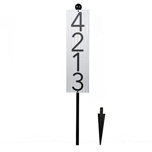 Reflective Stake 20" House Numbers house address numbers houses modern address sign Modern house numbers for outside plaque address signs for houses reflective address sign reflective numbers