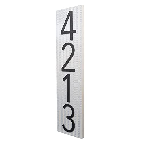 Reflective Vertical 20" House Numbers house address numbers houses modern address sign Modern house numbers for outside plaque address signs for houses reflective address sign reflective numbers