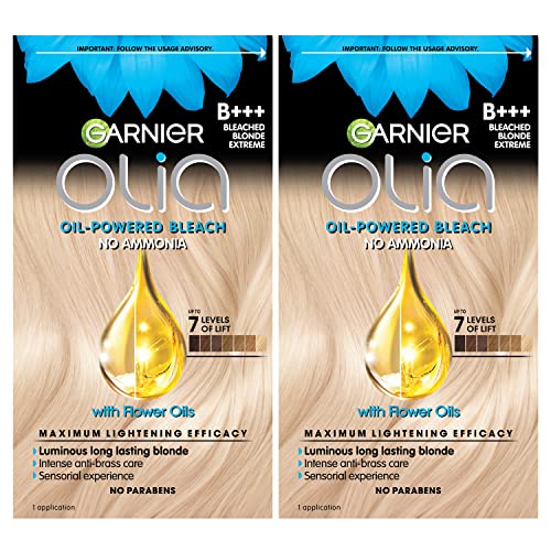 Garnier Hair Color Olia Ammonia-Free Brilliant Color Oil-Rich Permanent Hair Dye, B+++ Bleach Blonde Extreme, 2 Count (Packaging May Vary)